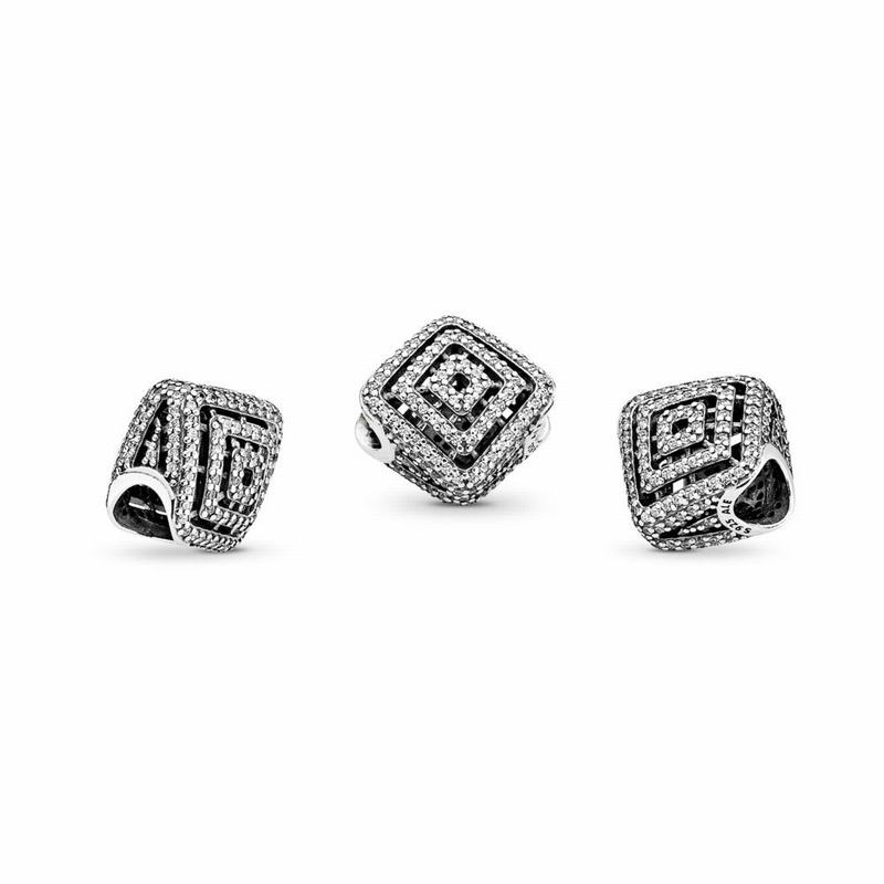 Pandora Geometric Lines Charm Clearance NZ, Sterling Silver (198235-GST)